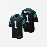 Men's Carolina Panthers Cam Newton Game Jersey Black