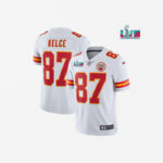 Men's Kansas City Chiefs Travis Kelce Super Bowl 57 Game Vapor Jersey White