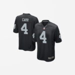 Men's Oakland Raiders Derek Carr Game Jersey Black