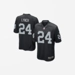 Men's Oakland Raiders Marshawn Lynch Game Jersey Black