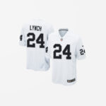 Men's Oakland Raiders Marshawn Lynch Game Jersey White