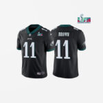 Men's Philadelphia Eagles AJ Brown Super Bowl 57 Game Vapor Jersey Black