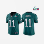 Men's Philadelphia Eagles AJ Brown Super Bowl 57 Game Vapor Jersey Green