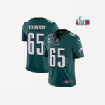 Men's Philadelphia Eagles Lane Johnson Super Bowl 57 Game Vapor Jersey Green