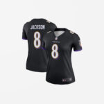 Women's Baltimore Ravens Lamar Jackson Legend Team Jersey Black