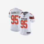 Women's Cleveland Browns Myles Garrett Limited Player Jersey White