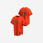 Men's Baltimore Orioles Cedric Mullins Cool Base Replica Alternate Jersey - Orange