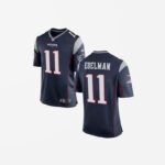 Men's New England Patriots Julian Edelman Game Jersey Navy Blue