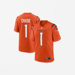 Men's Cincinnati Bengals Ja'Marr Chase Orange Alternate Vapor Limited Jersey