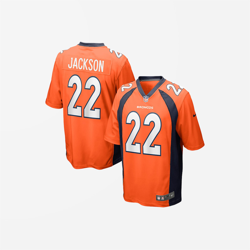 Men’s Kareem Jackson Denver Broncos Game Jersey – Orange