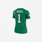 Women's Philadelphia Eagles Jalen Hurts Kelly Green Alternate Legend Player Jersey 1