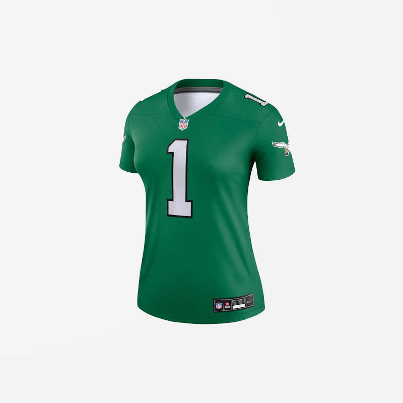 Women's Philadelphia Eagles Jalen Hurts Kelly Green Alternate Legend Player Jersey 2