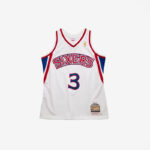 Men's Authentic Allen Iverson Philadelphia 76ers 1996-97 Jersey - White