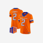 Boise State Broncos Ashton Jeanty #2 Orange Stitch Jersey