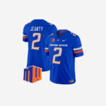 Boise State Broncos Ashton Jeanty #2 Royal Stitch Jersey