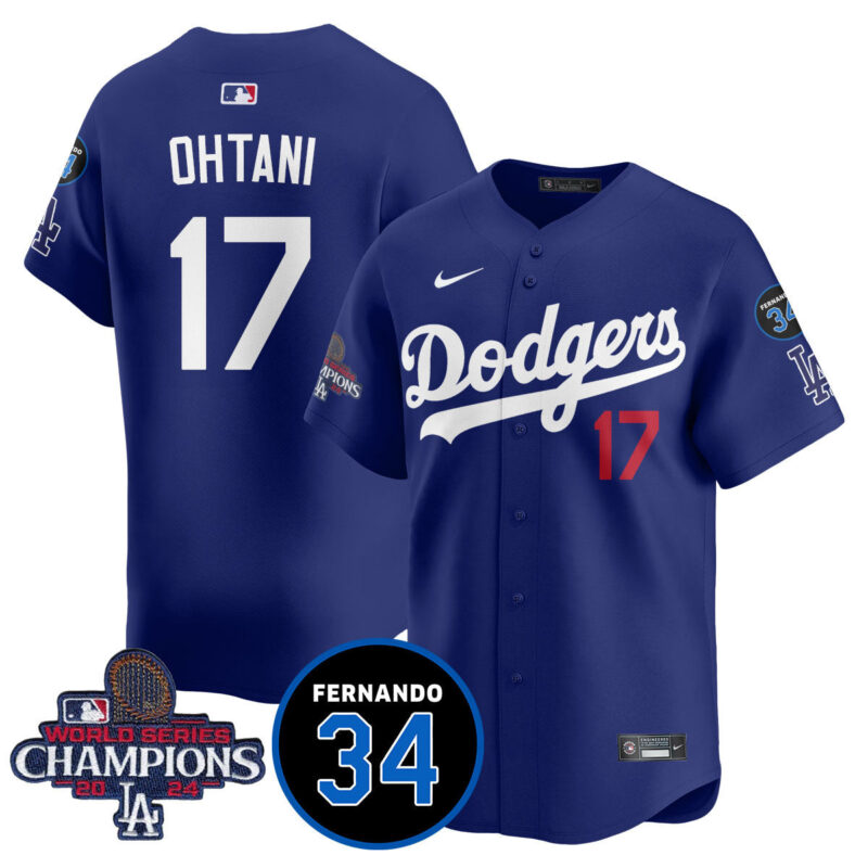 Youth Dodgers - World Series Champions 2024 Jersey - All Stitched